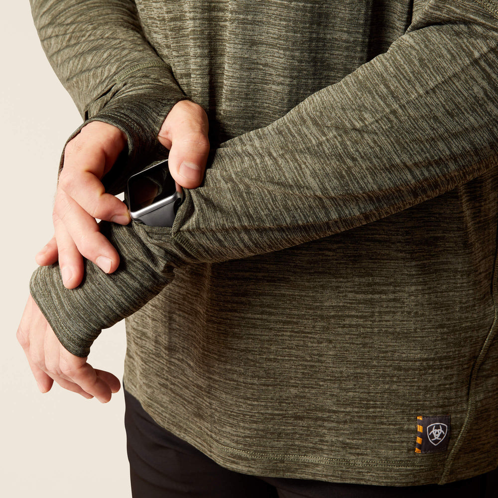 Ariat Rebar Gridwork Baselayer 1/4 Zip T-Shirt Men