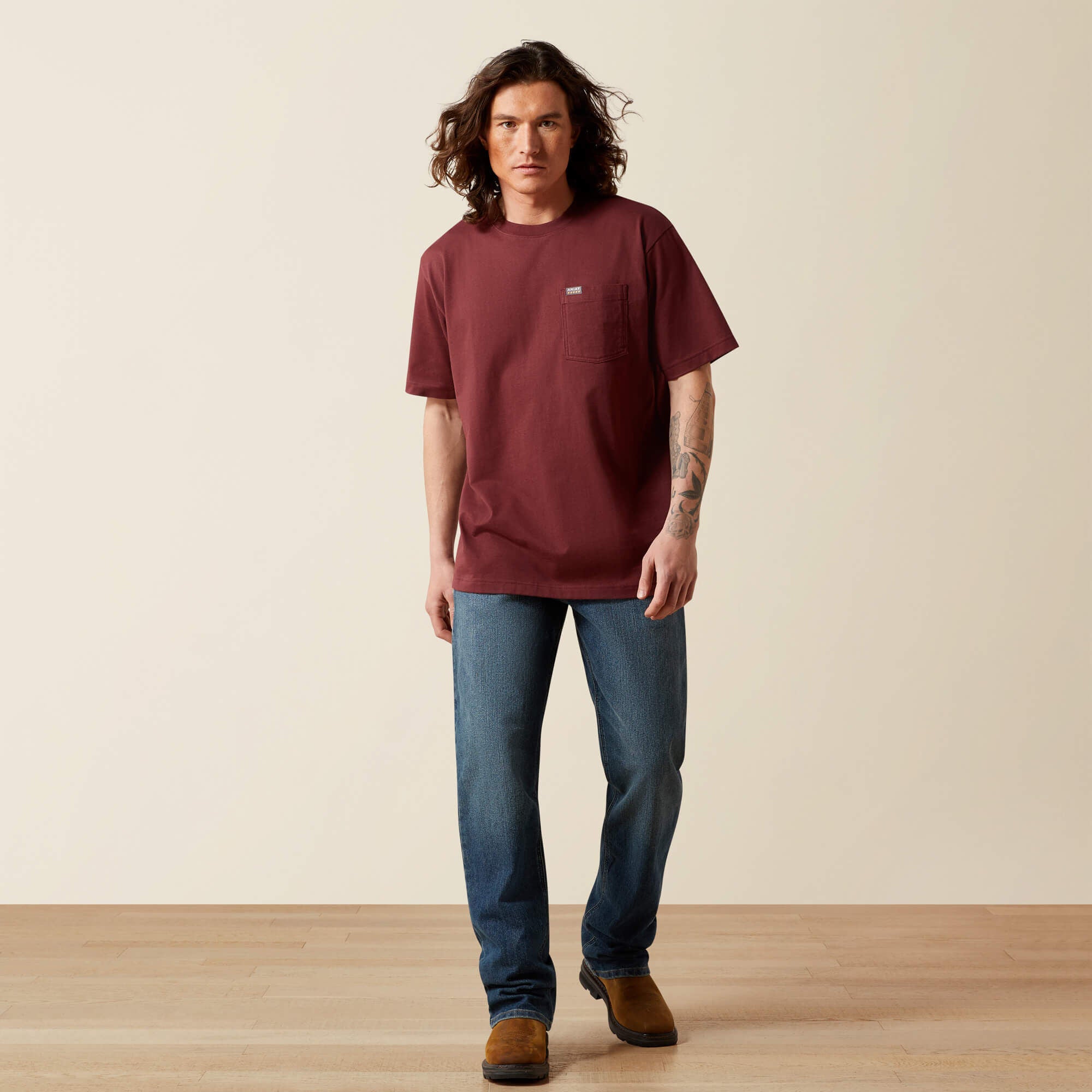 Ariat Rebar Cotton Strong Standard Pocket T-Shirt Men