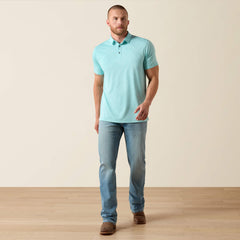 Ariat Jacquard Printed Fitted Polo Men