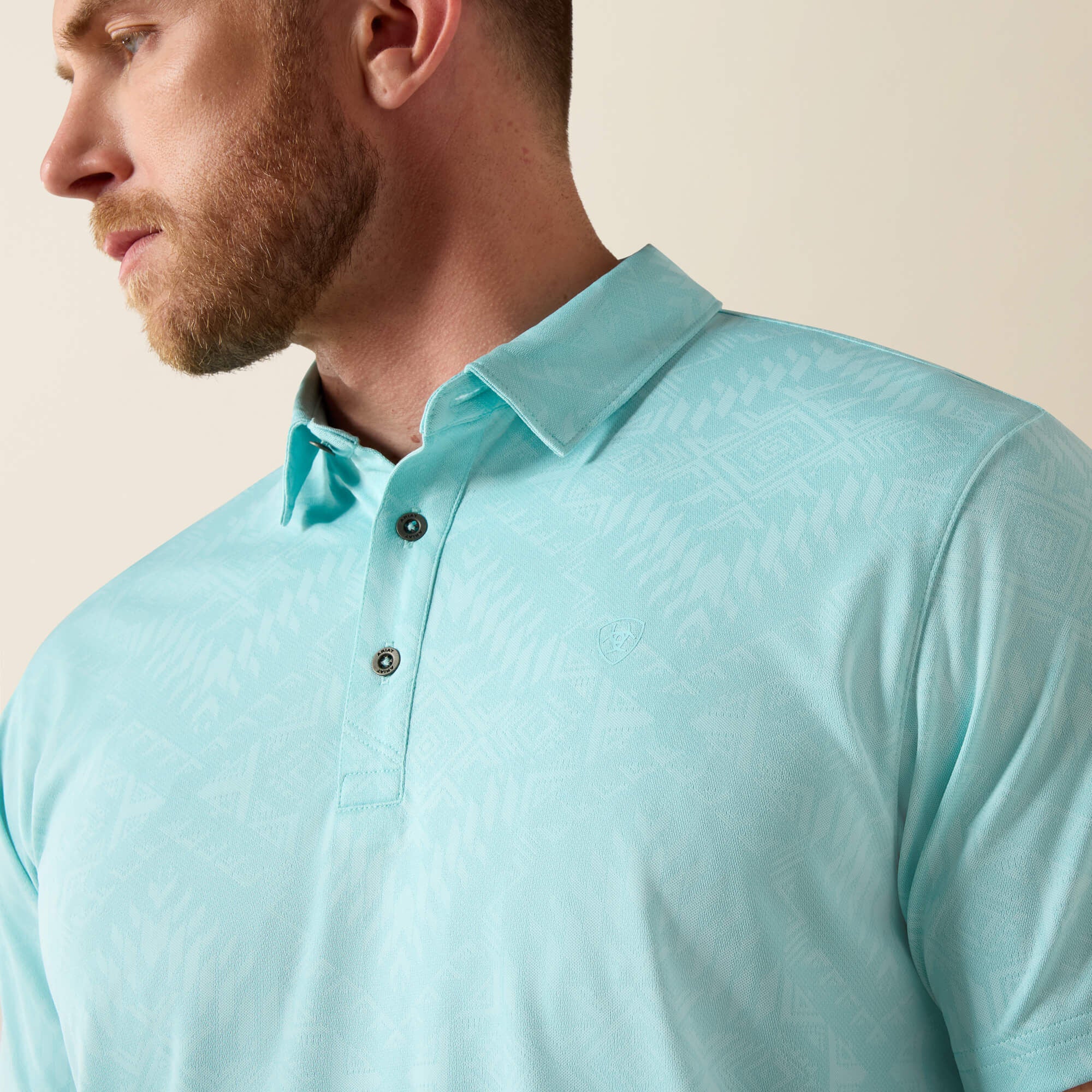 Ariat Jacquard Printed Fitted Polo Men