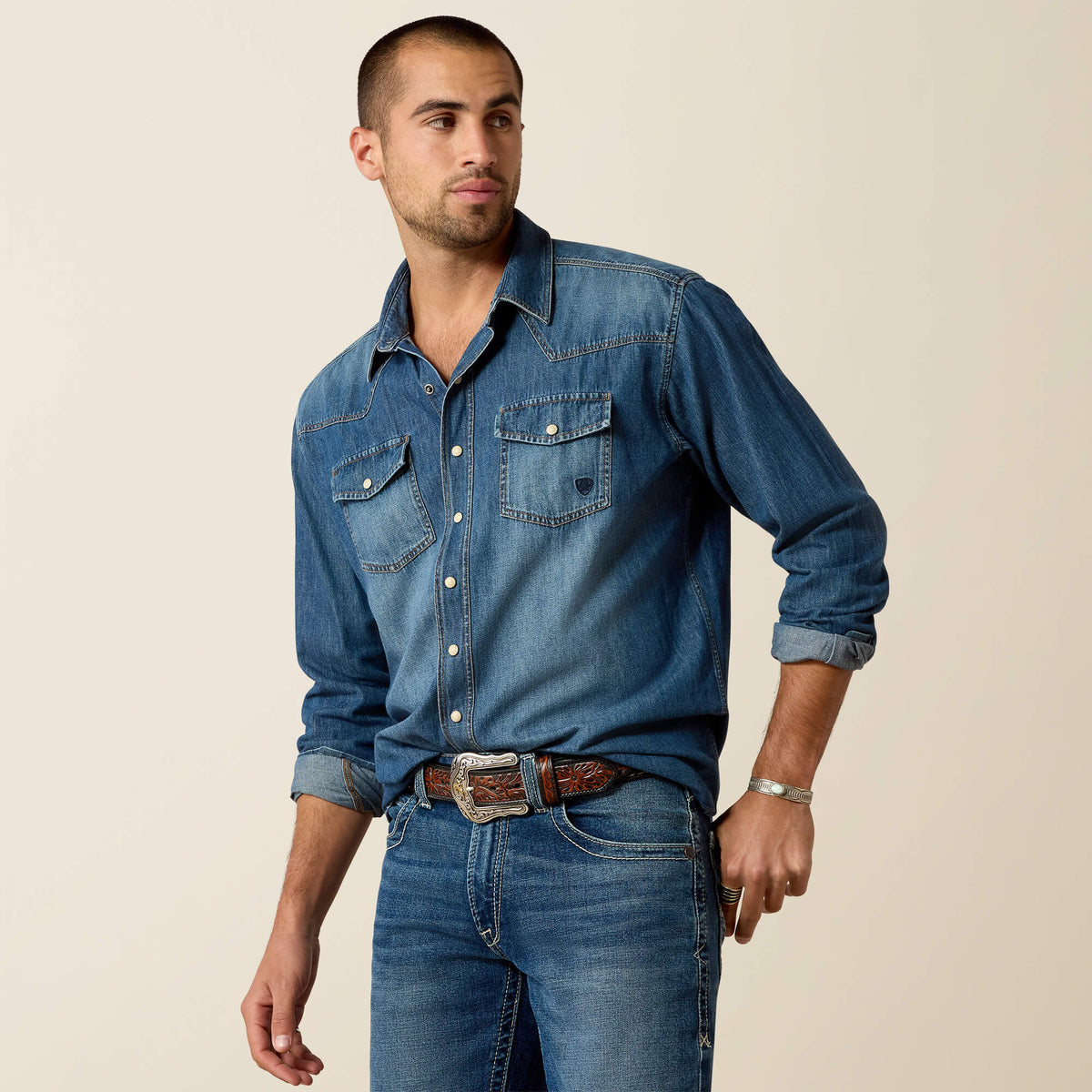 Ariat Denim Retro Fit Shirt Men|Trends