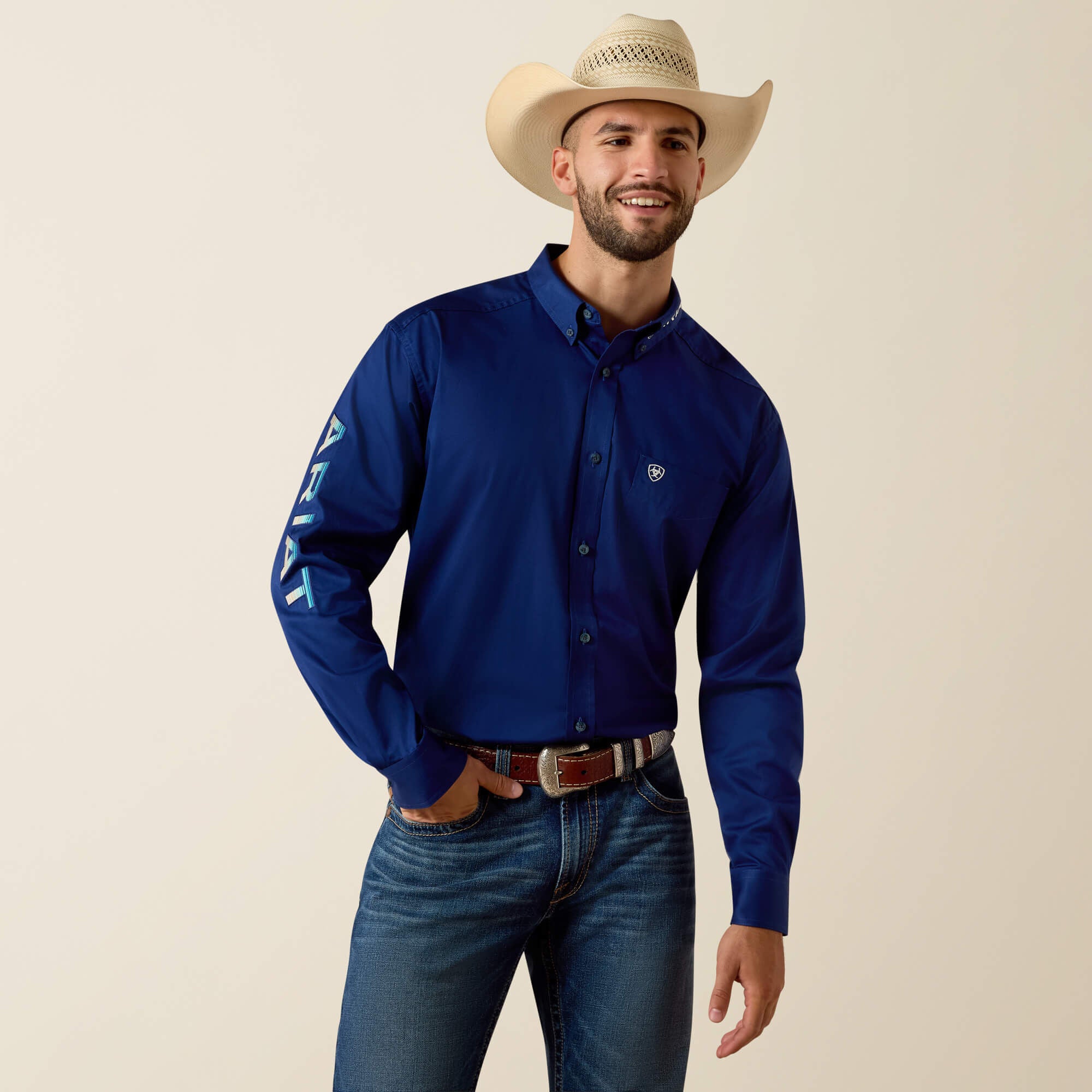 Ariat Team Logo Lightweight Twill Classic Fit Shirt Men