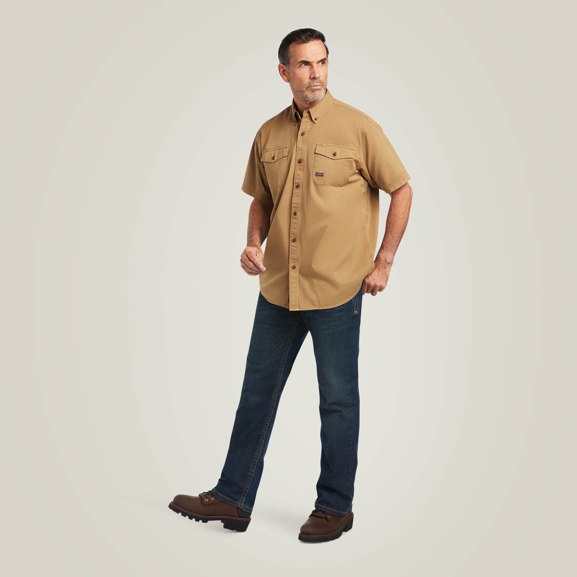 Ariat Rebar Washed Twill Work Shirt Men