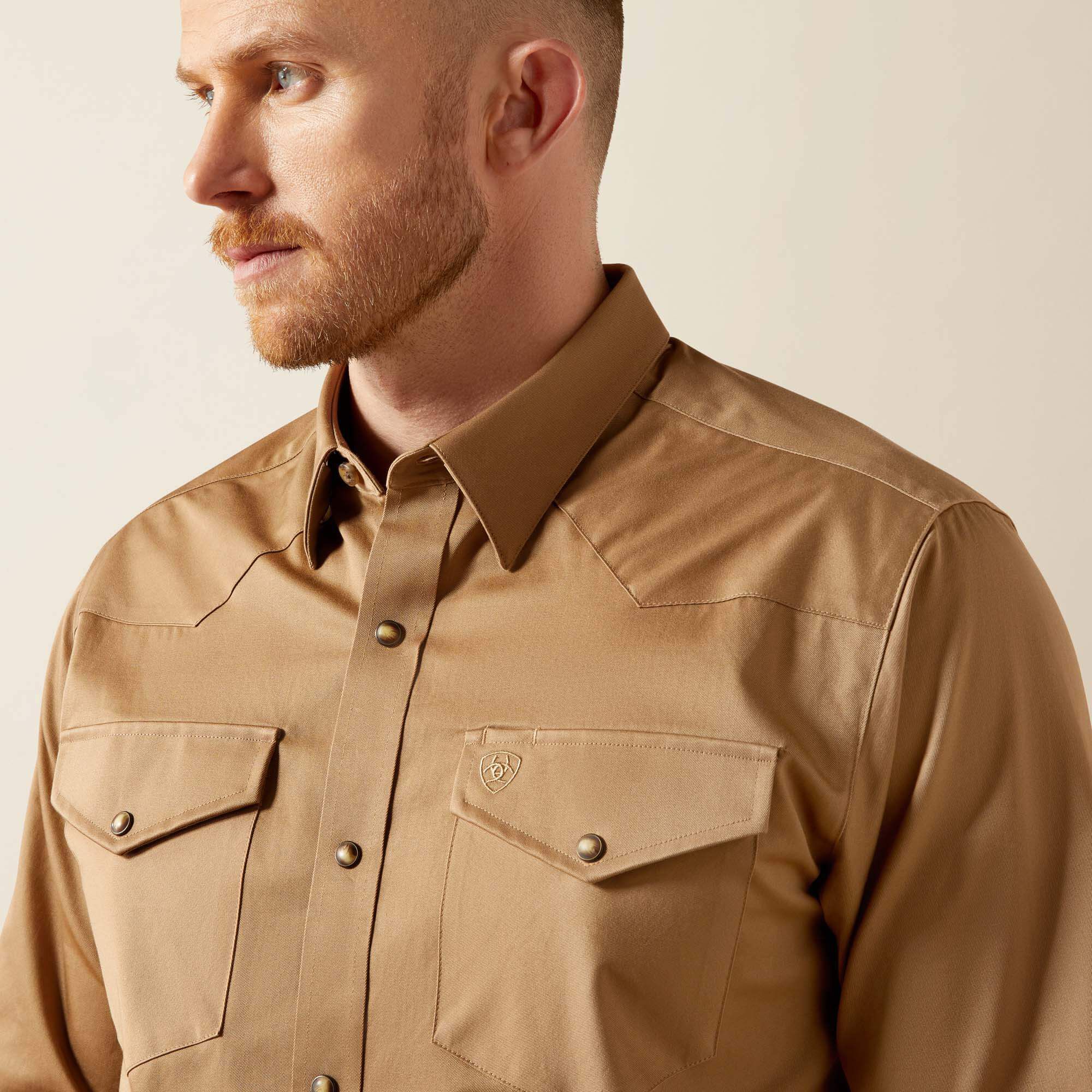 Ariat Solid Twill Fitted Shirt Men
