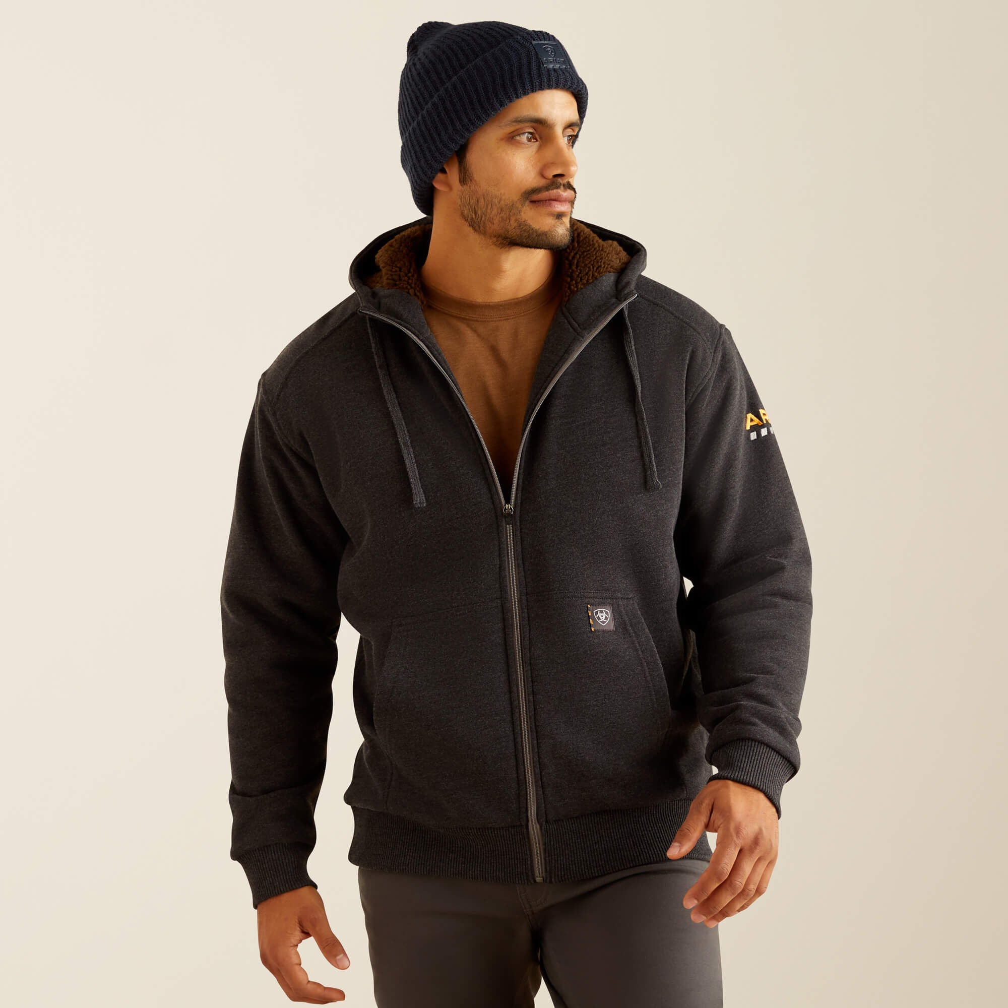 Ariat Rebar All-Weather Sherpa-Lined Full Zip Hoodie Men