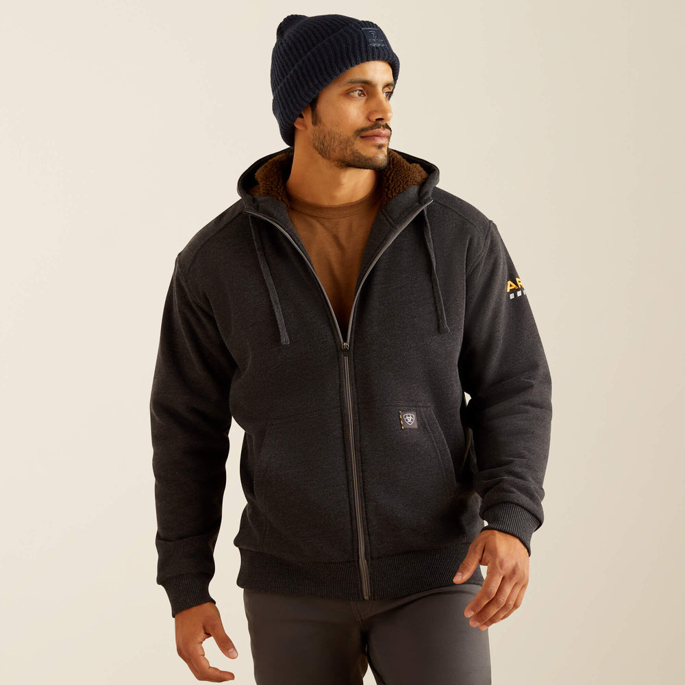 Ariat Rebar All-Weather Sherpa-Lined Full Zip Hoodie Men