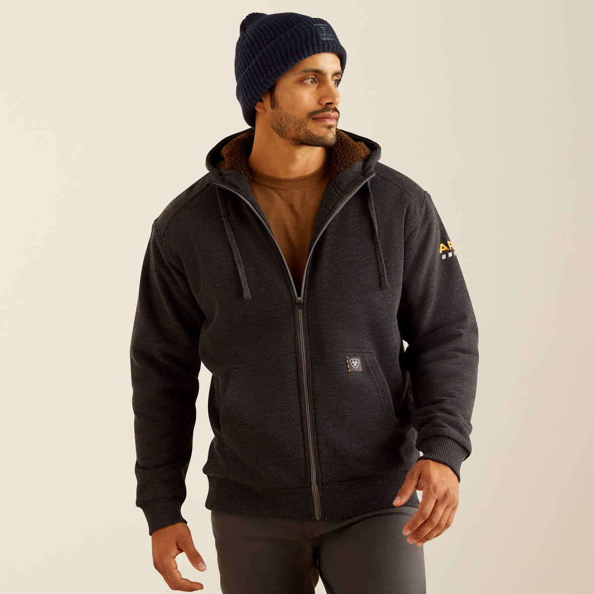Ariat Rebar All-Weather Sherpa-Lined Full Zip Hoodie Men