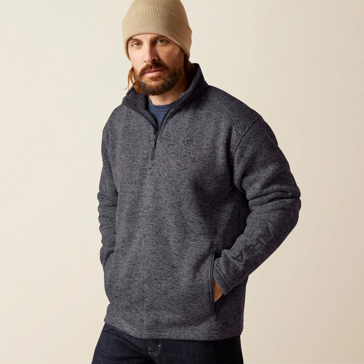 Ariat Caldwell Logo 1/4 Zip Sweater Men