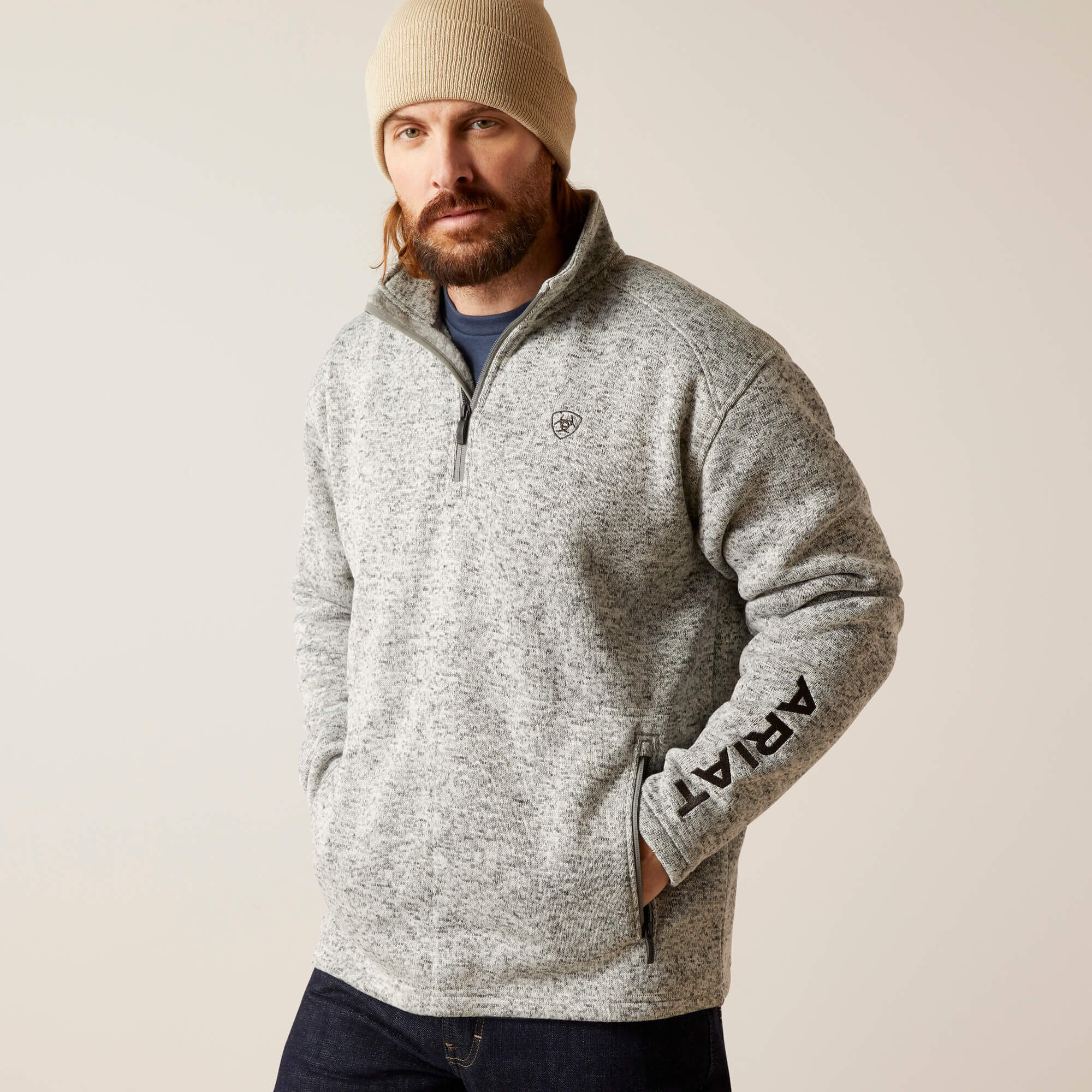 Ariat Caldwell Logo 1/4 Zip Sweater Men