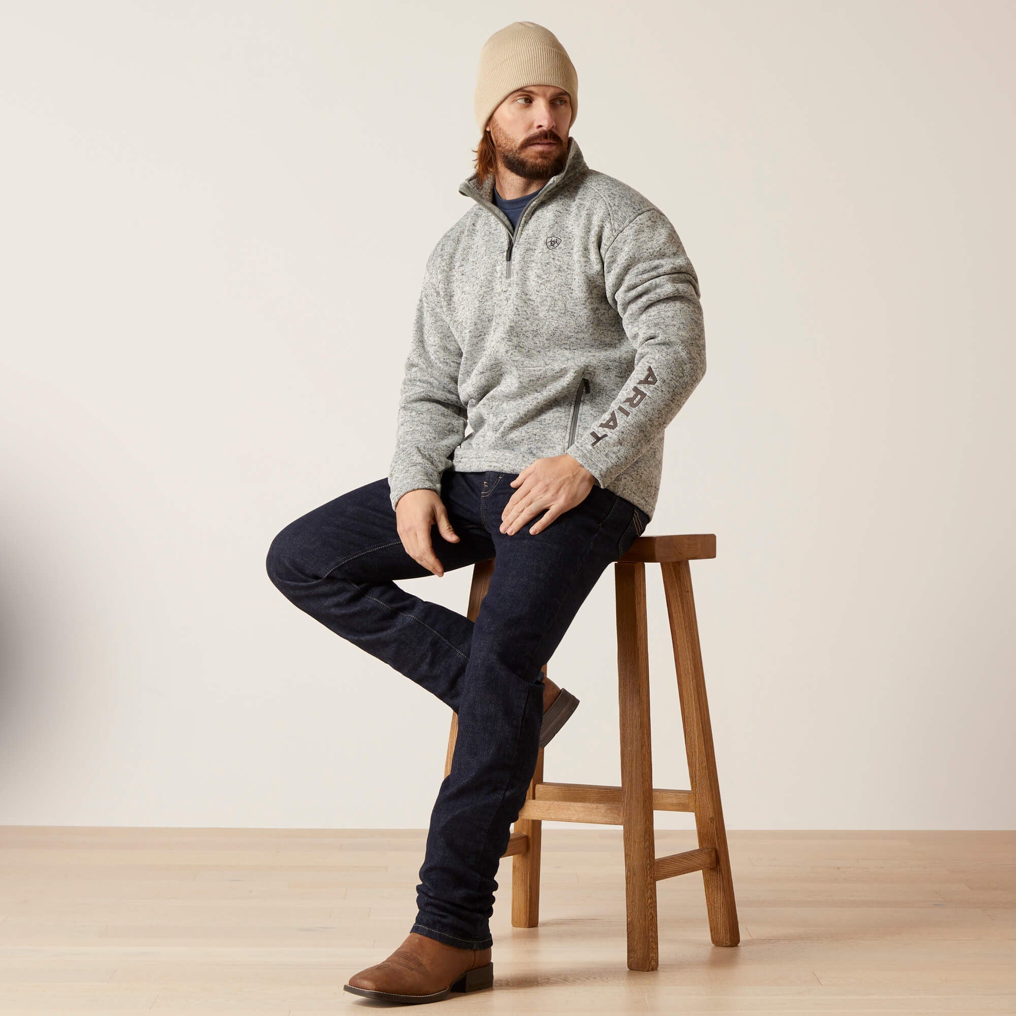 Ariat Caldwell Logo 1/4 Zip Sweater Men