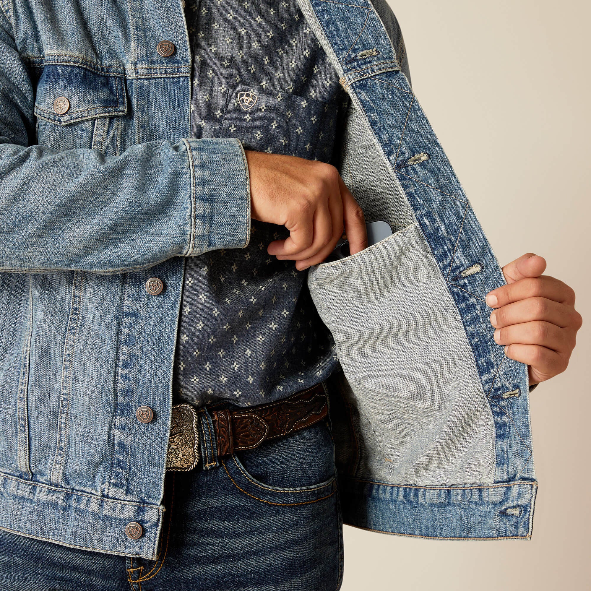 Ariat Denim Trucker Jacket Men|Trends