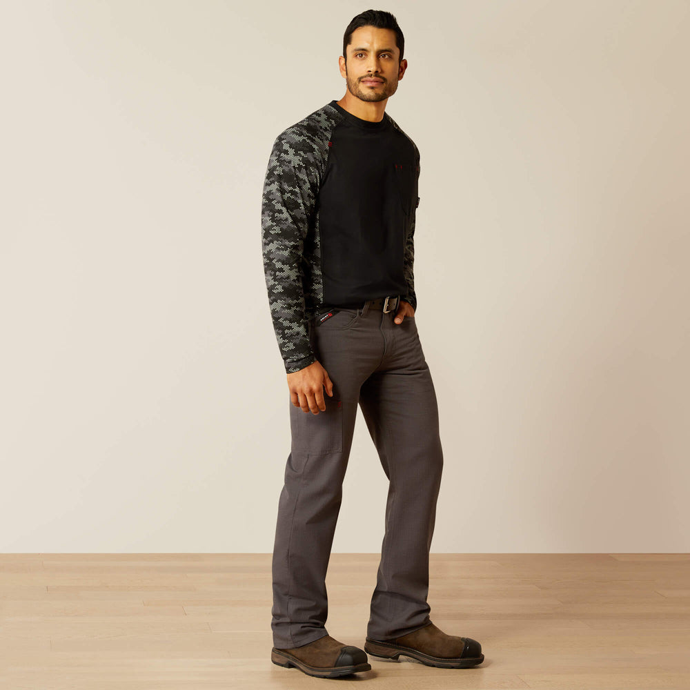 Ariat FR AC Stretch Camo Baseball T-Shirt Men