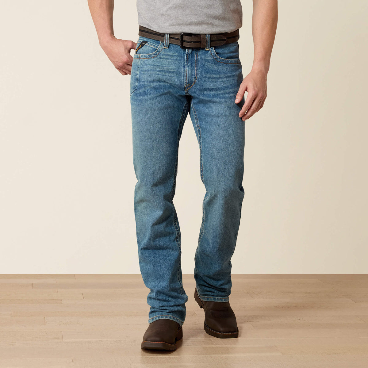 Ariat Rebar M4 Low Rise DuraStretch Edge Boot Cut Jean Men