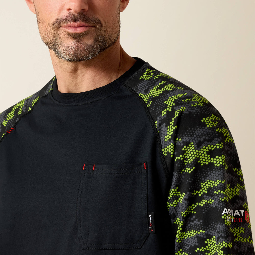 Ariat FR AC Stretch Camo Baseball T-Shirt Men