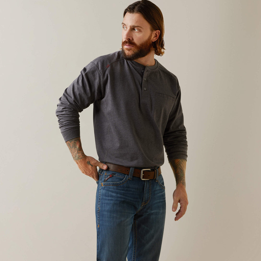 Ariat FR Air Refinery Row Graphic Henley Top Men