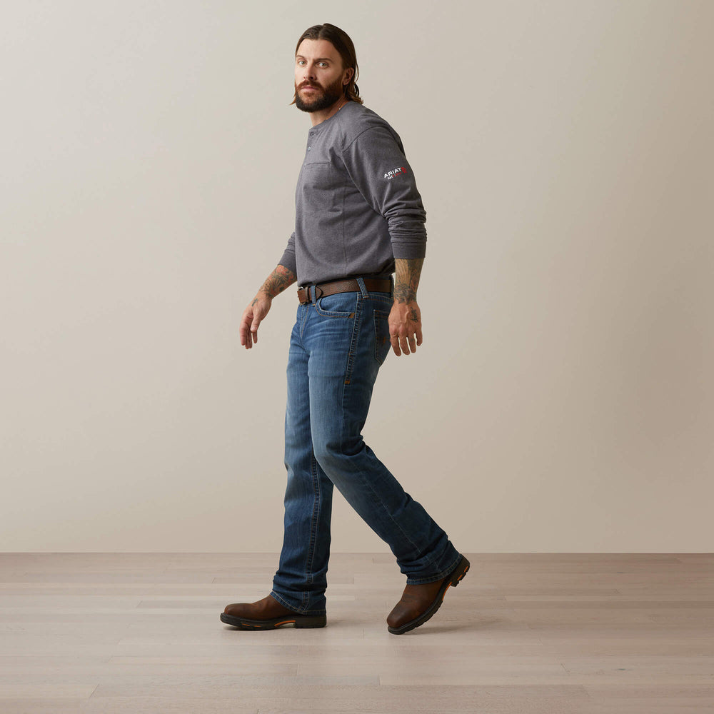 Ariat FR Air Refinery Row Graphic Henley Top Men