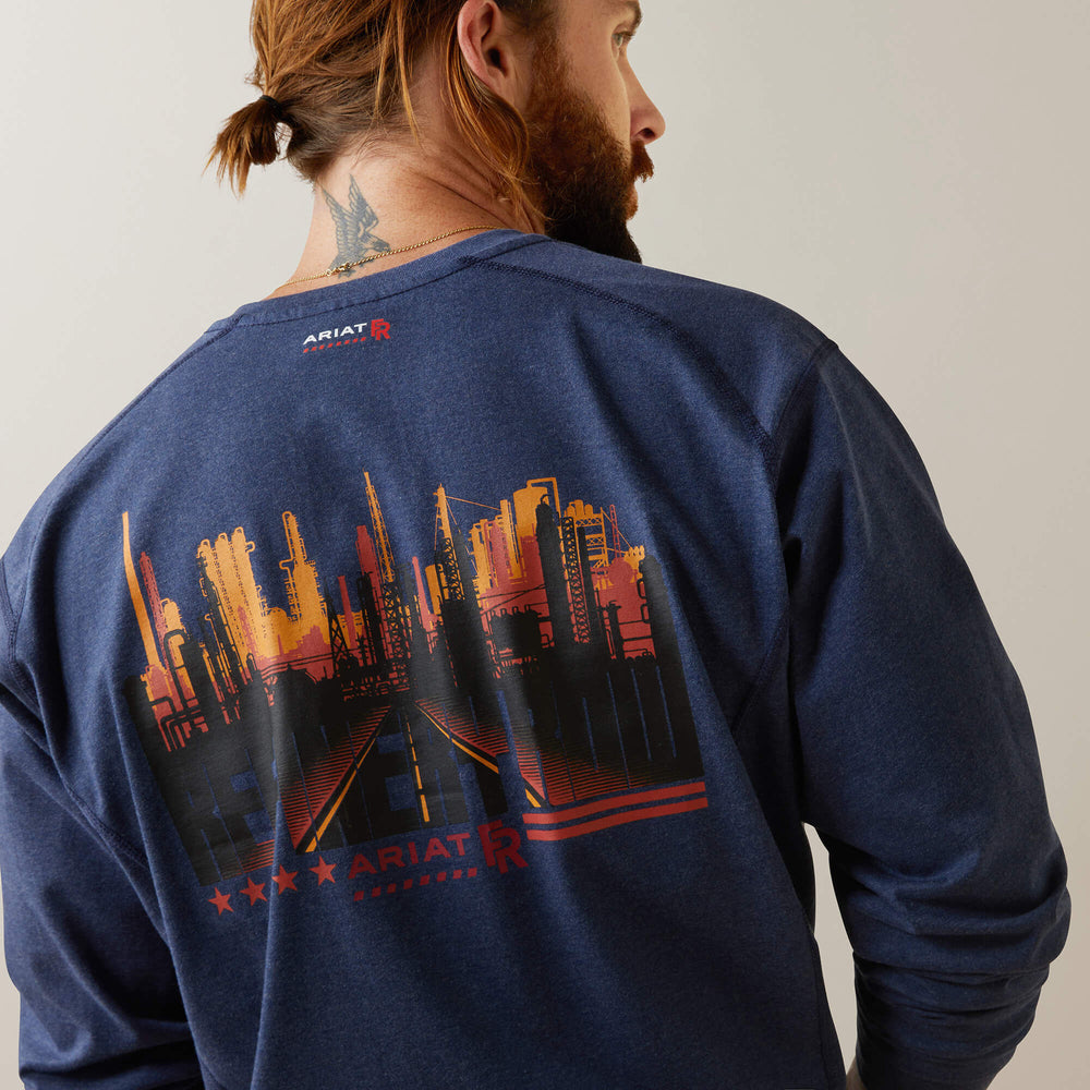 Ariat FR Air Refinery Row Graphic Henley Top Men
