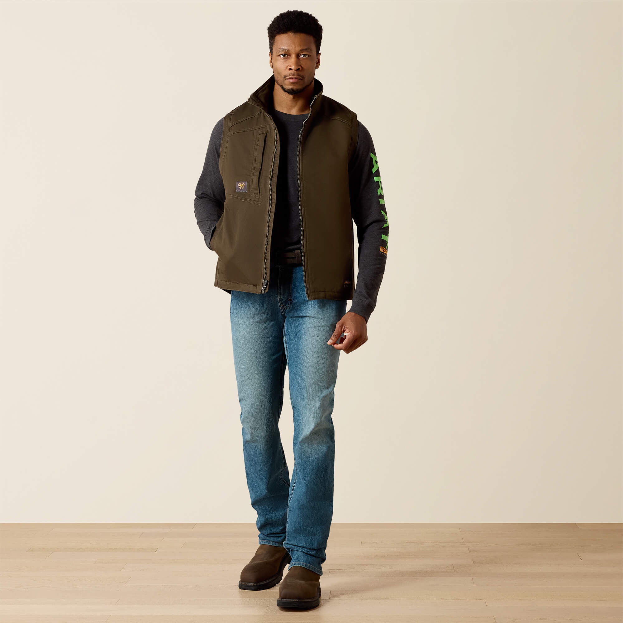 Ariat Rebar Washed DuraCanvas Insulated Vest Men