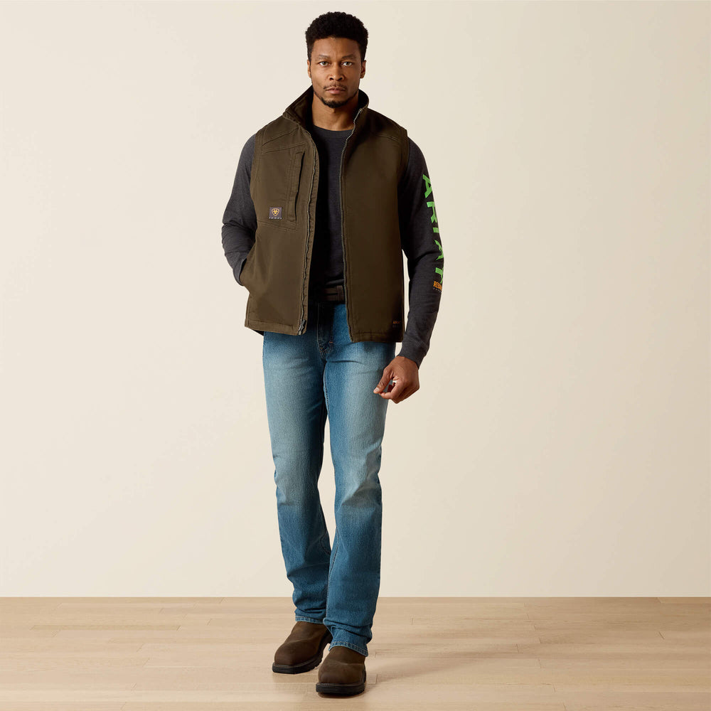 Ariat Rebar Washed DuraCanvas Insulated Vest Men