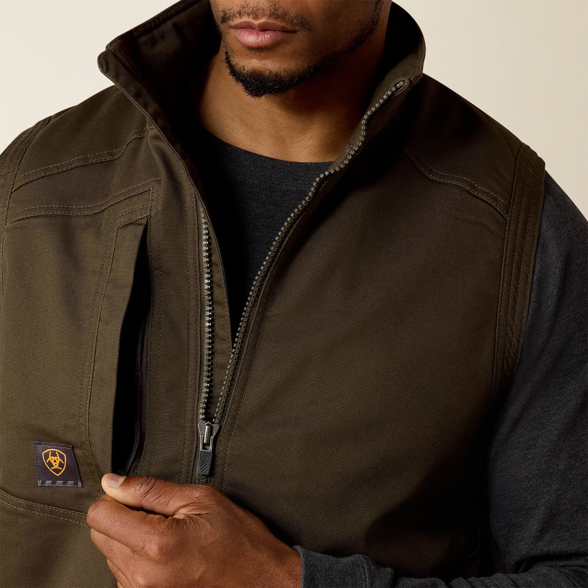 Ariat Rebar Washed DuraCanvas Insulated Vest Men