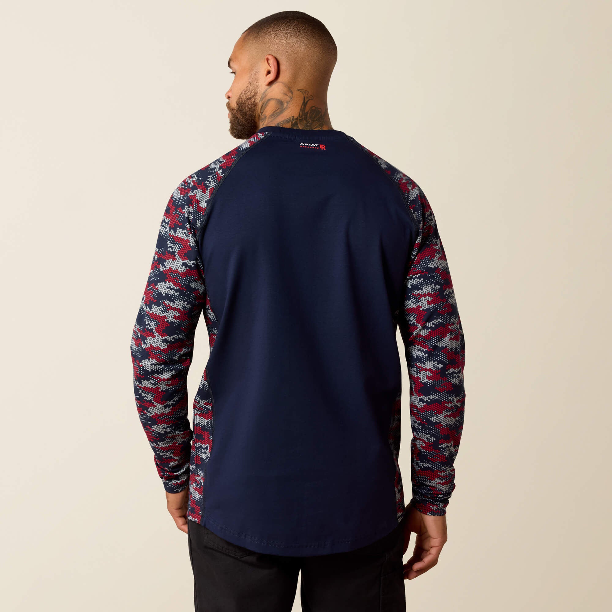 Ariat FR AC Stretch Camo Baseball T-Shirt Men