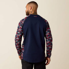 Ariat FR AC Stretch Camo Baseball T-Shirt Men