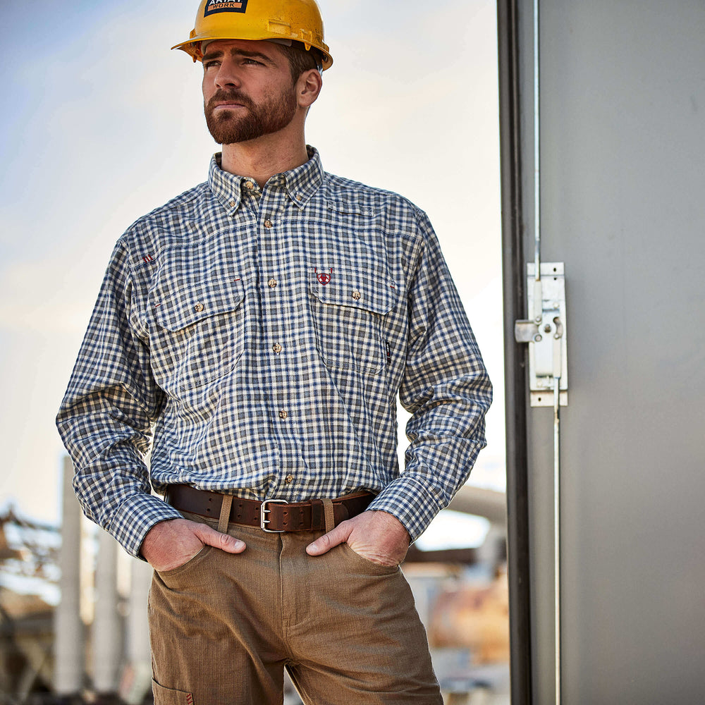 Ariat FR Plaid Featherlight Work Shirt Men