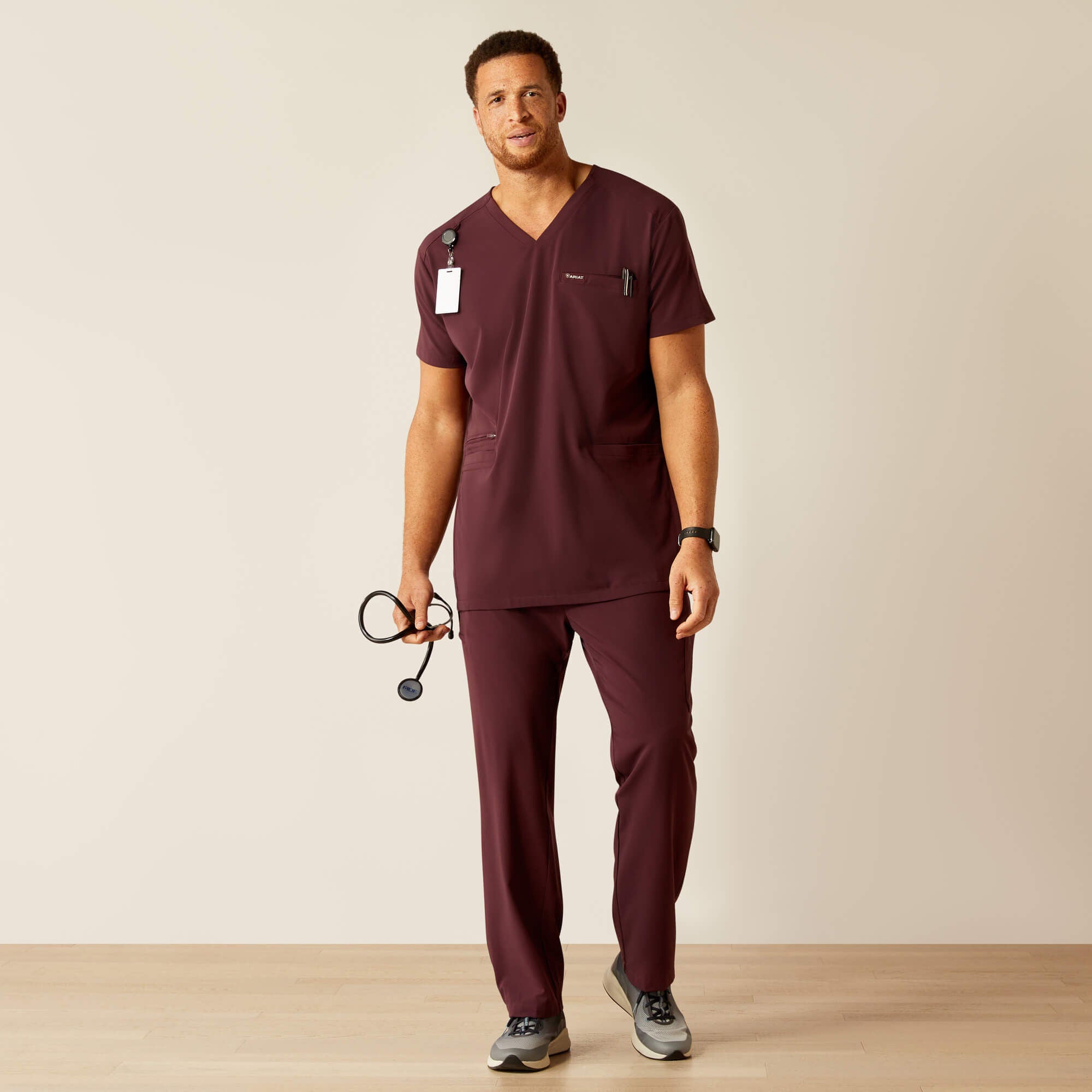 Ariat Derham 6 Pocket Scrub Top Men