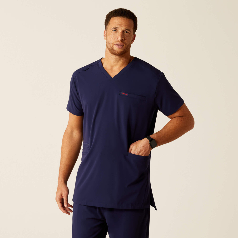 Ariat Derham 6 Pocket Scrub Top Men