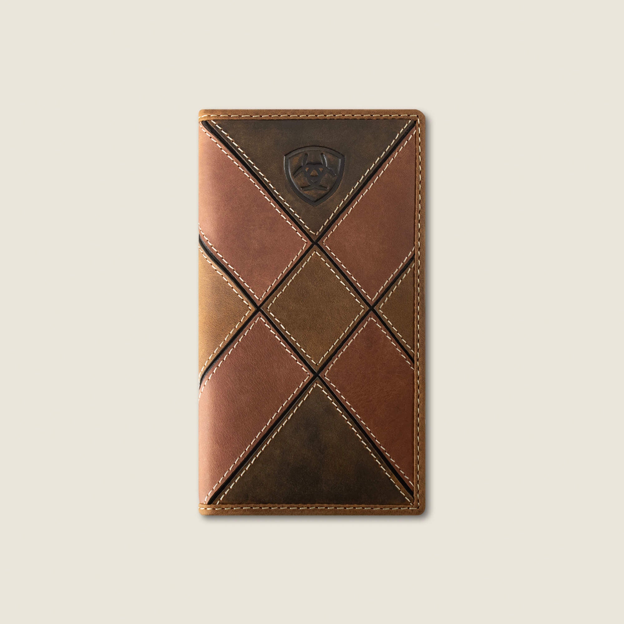 Ariat Patchwork Embroidered Logo Rodeo Wallet Men