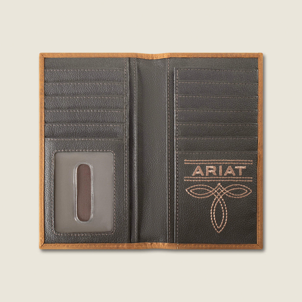 Ariat Patchwork Embroidered Logo Rodeo Wallet Men