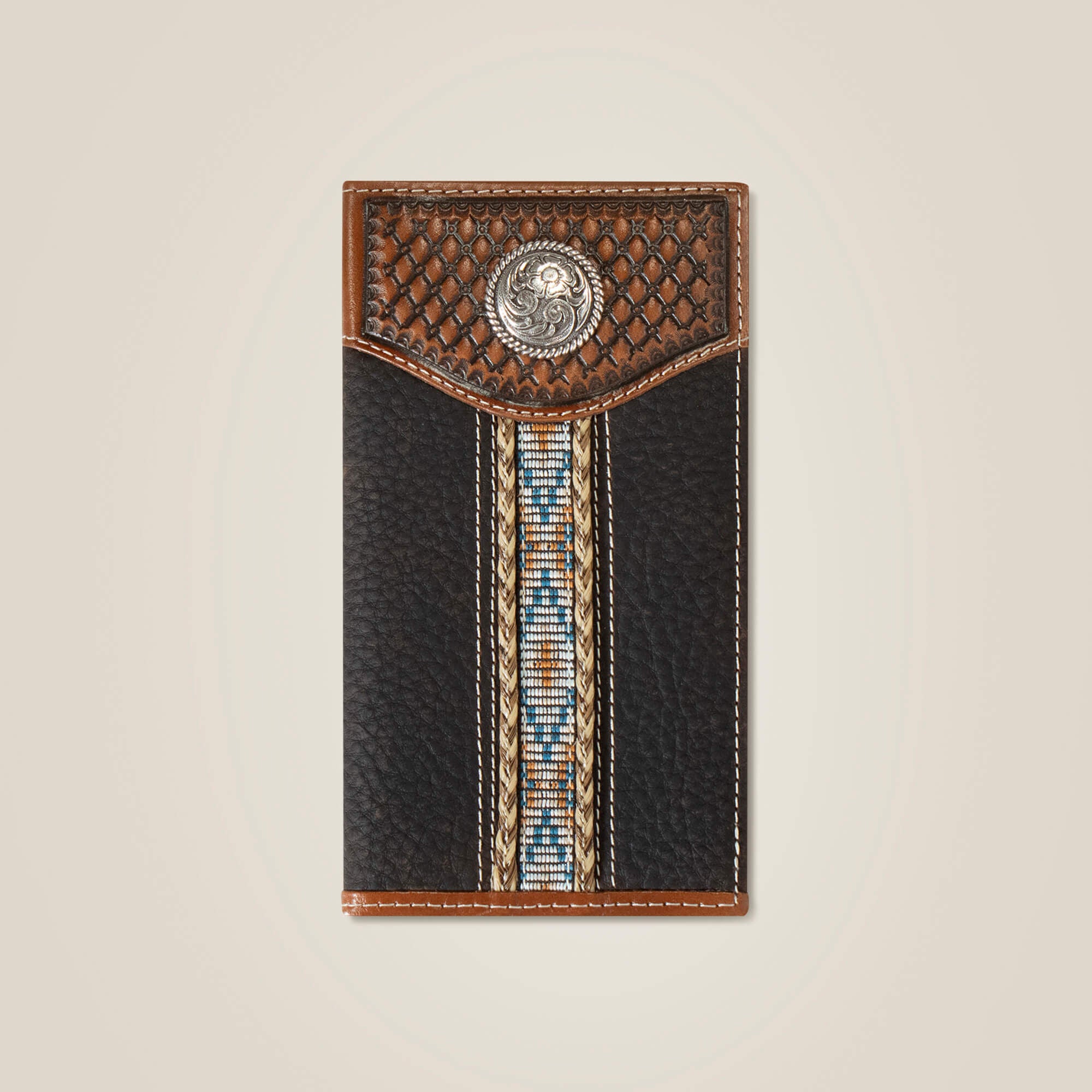 Ariat Braided Trim Rodeo Wallet Men