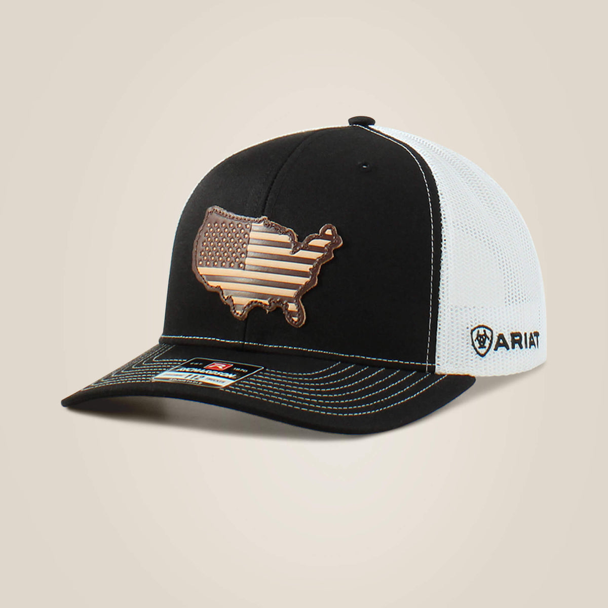 Ariat Usa flag patch logo cap Men