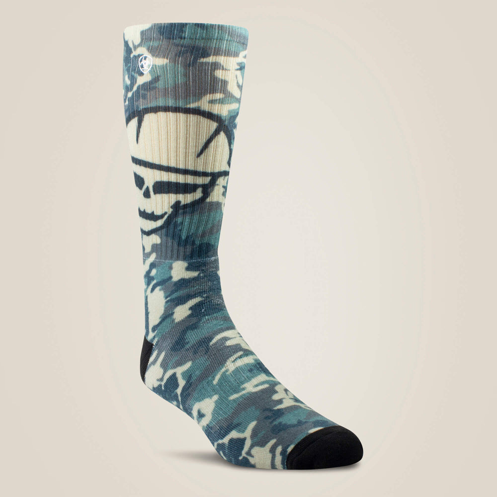 Ariat Roughneck Graphic Crew Work Sock 2 Pair Multi Color Pack Men|Women