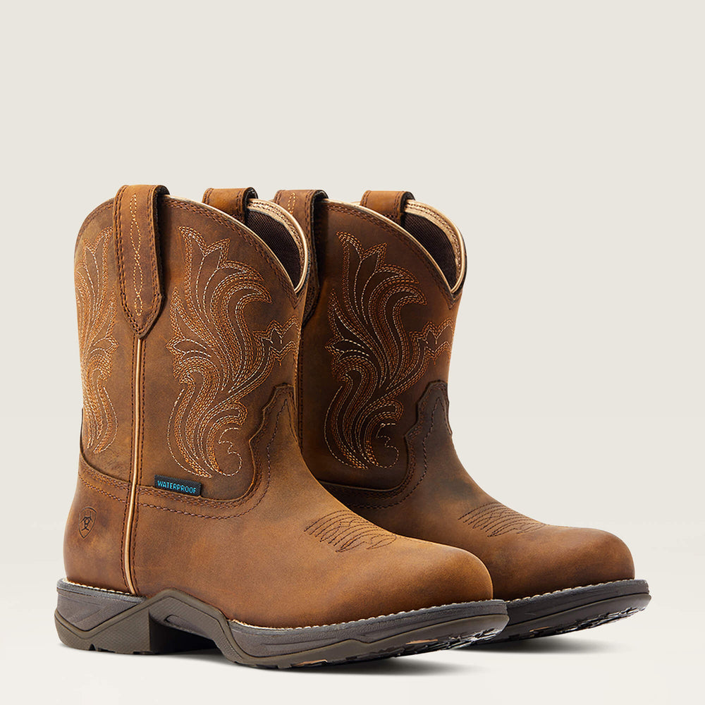 Ariat Anthem Round Toe Shortie Waterproof Western Boot Women