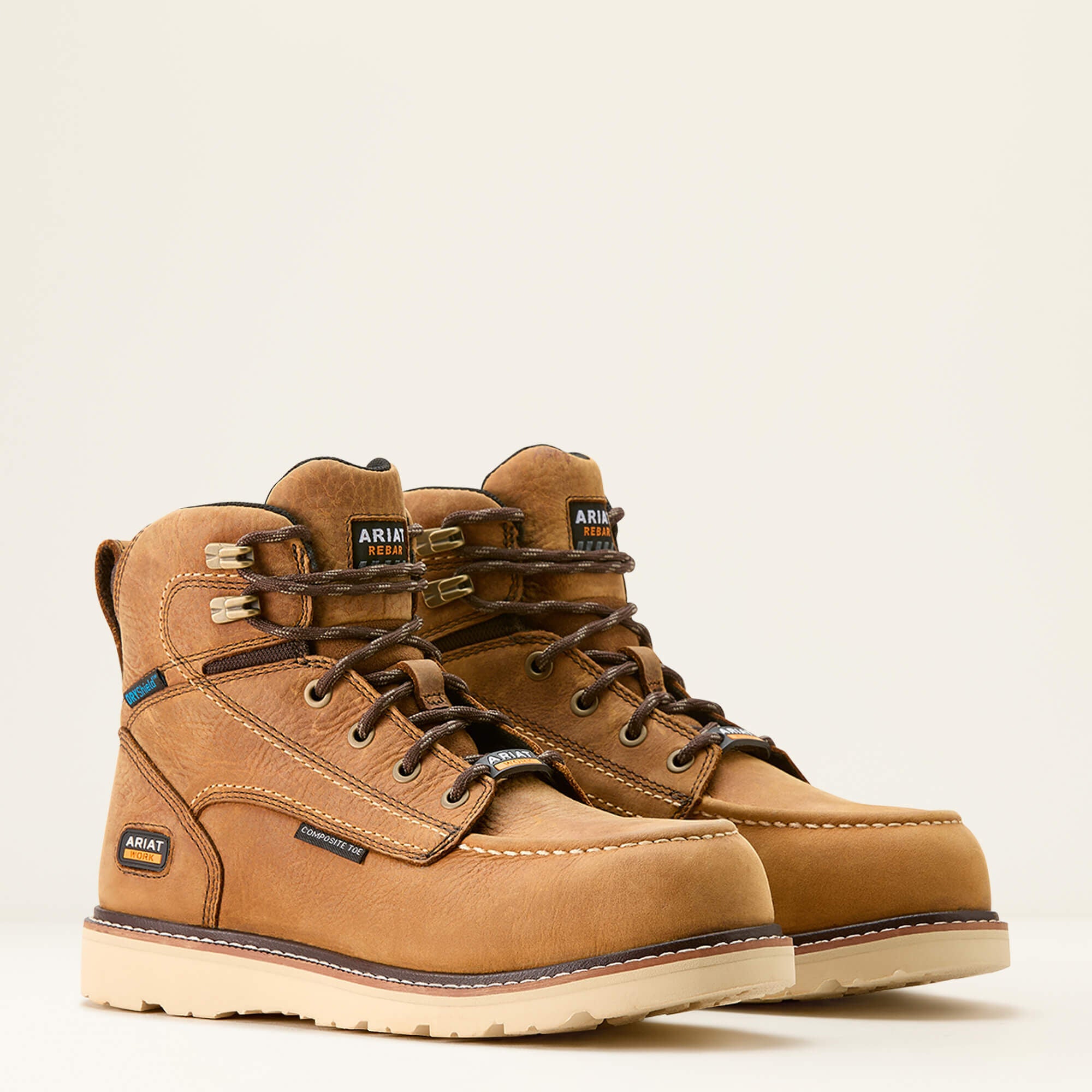 Ariat Rebar Wedge Moc Toe Waterproof Composite Toe Work Boot Women