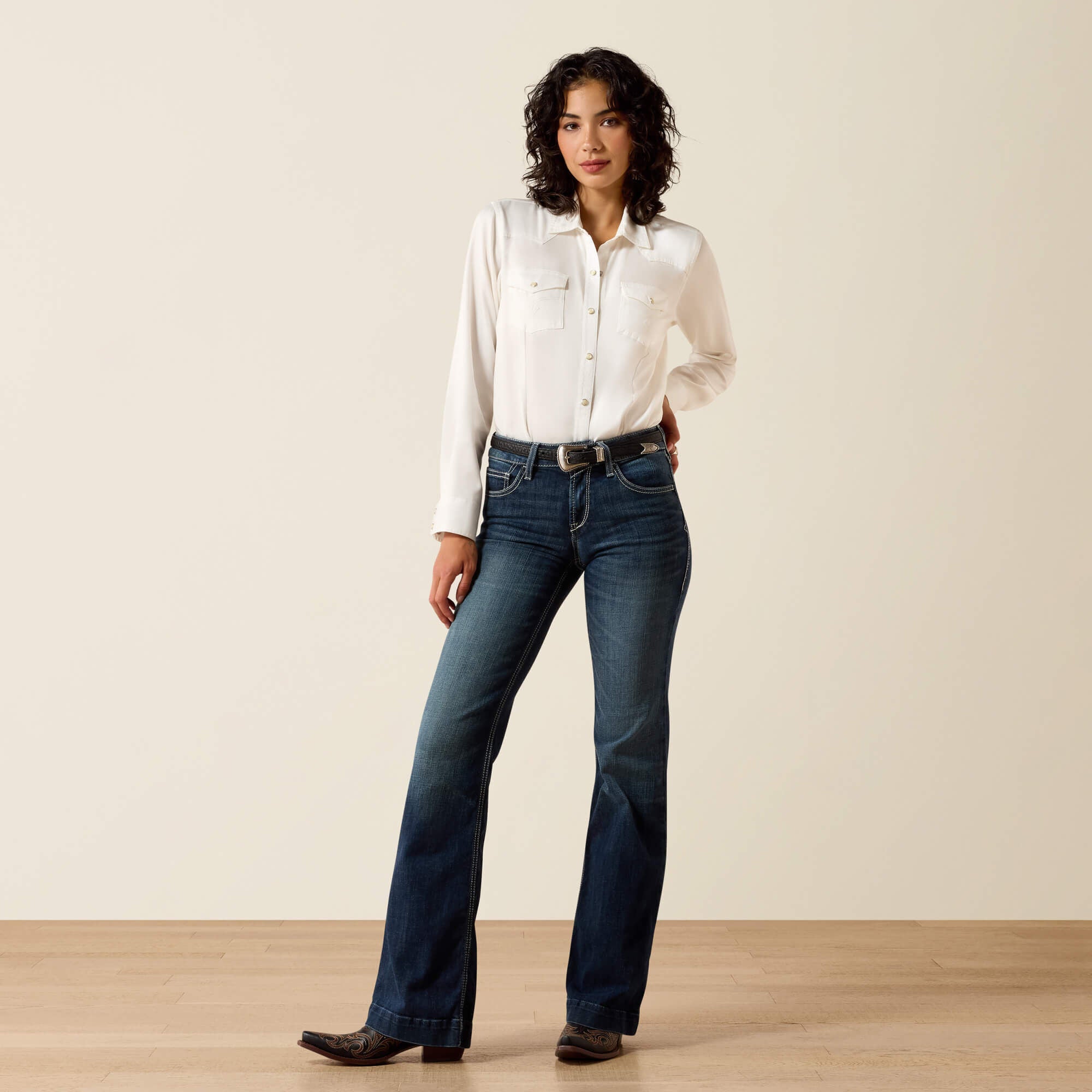 Ariat Trouser Perfect Rise Aisha Wide Leg Jean Women|Trends
