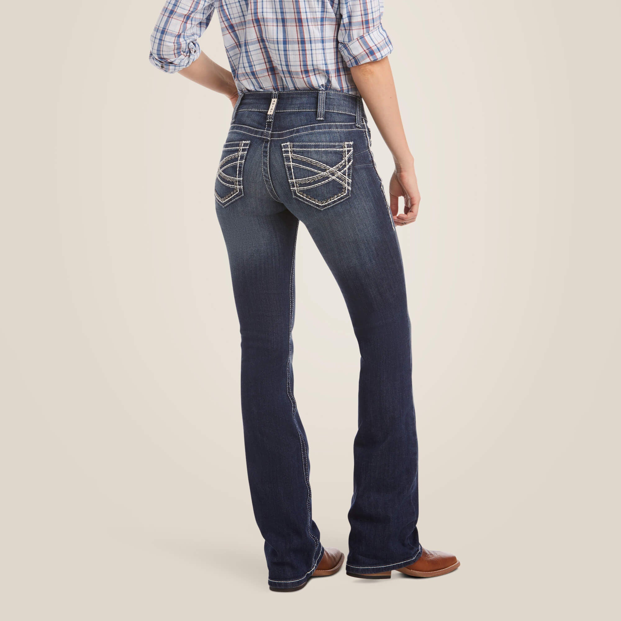 Ariat R.E.A.L. Mid Rise Stretch Entwined Boot Cut Jean Women|Trends