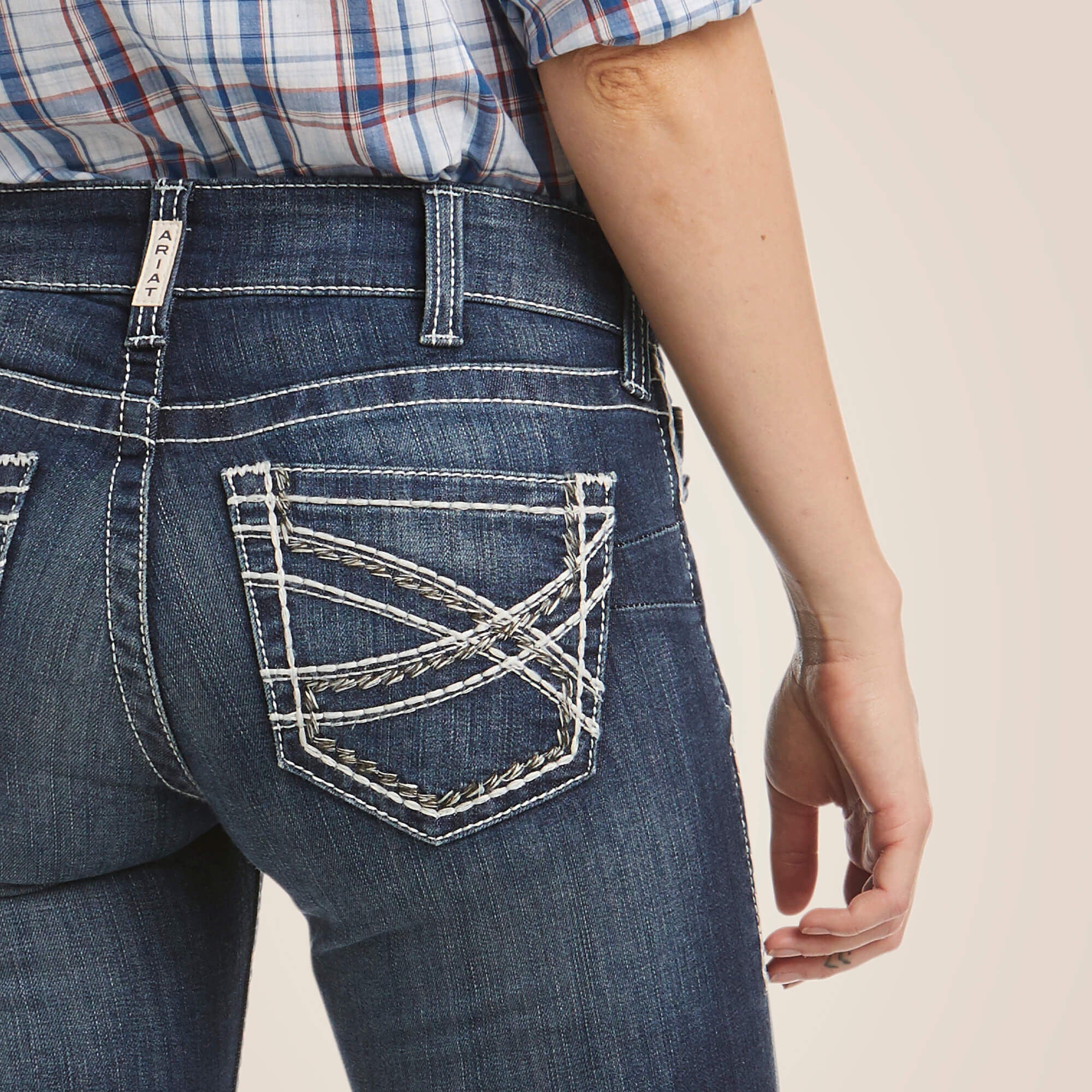 Ariat R.E.A.L. Mid Rise Stretch Entwined Boot Cut Jean Women|Trends