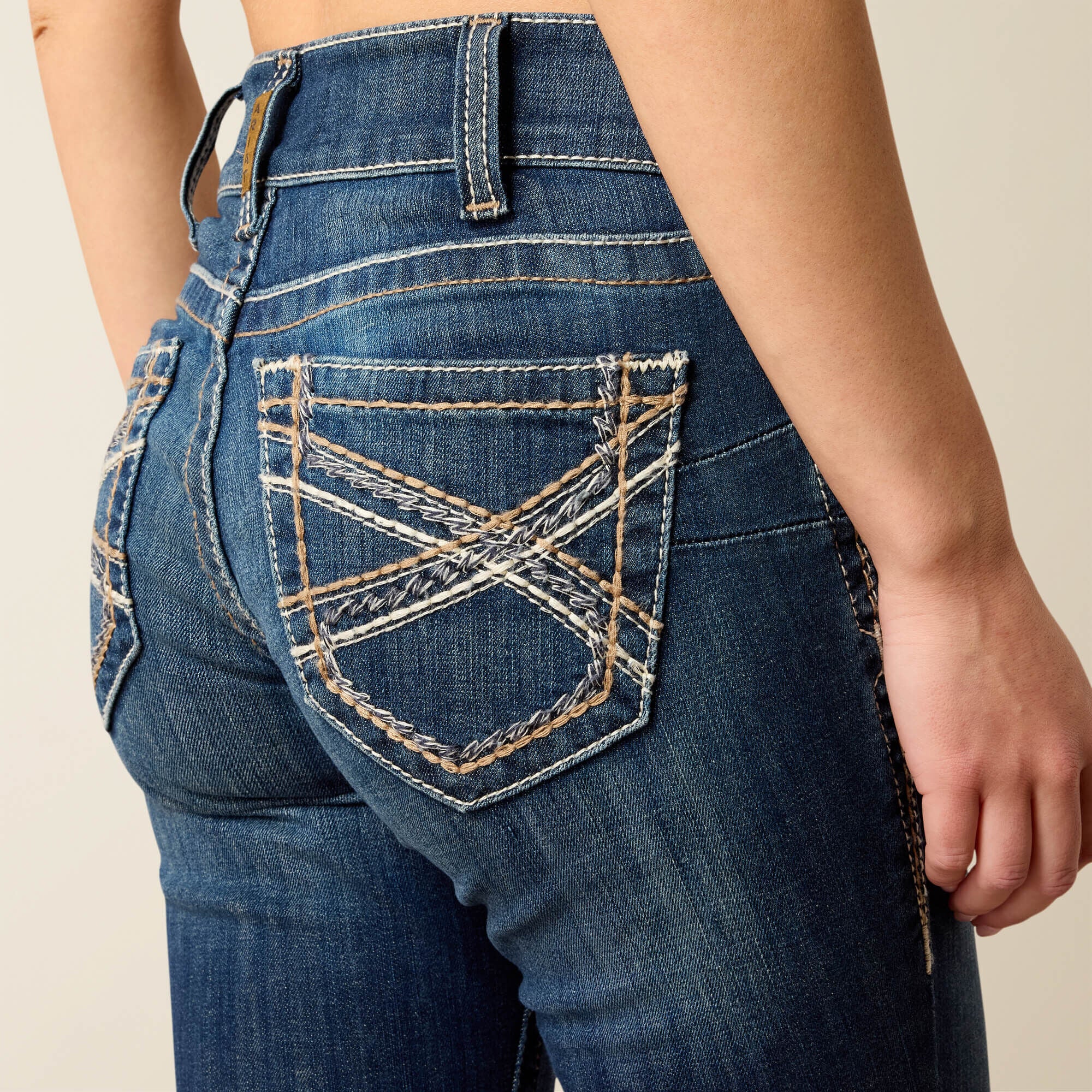 Ariat R.E.A.L. Mid Rise Stretch Entwined Festival Boot Cut Jean Women