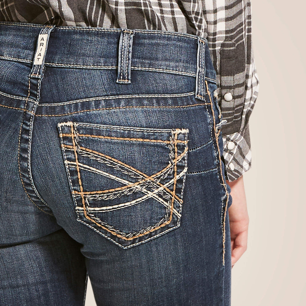 Ariat R.E.A.L. Mid Rise Stretch Entwined Festival Boot Cut Jean Women