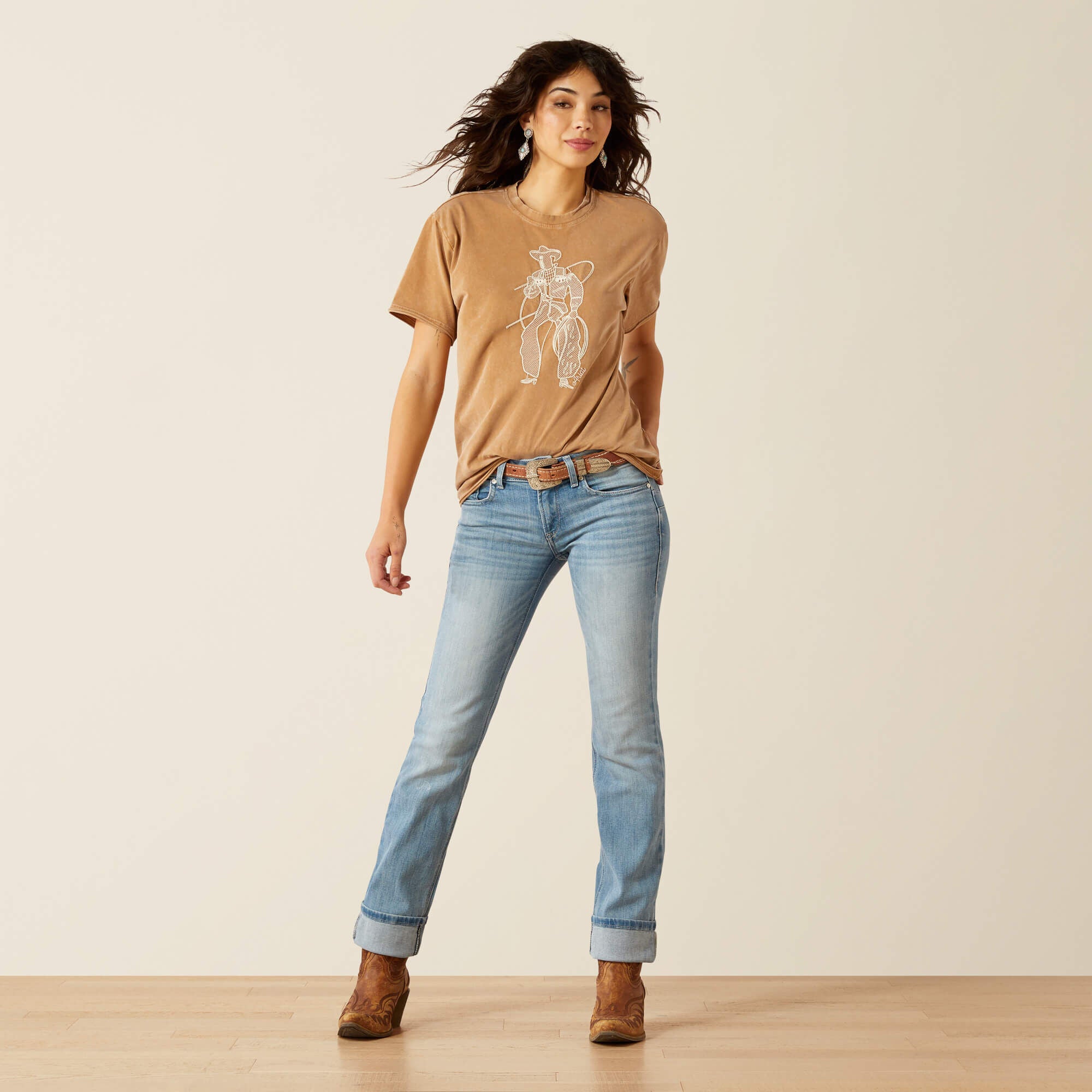 Ariat Mid Rise Alessia Straight Leg Jean Women