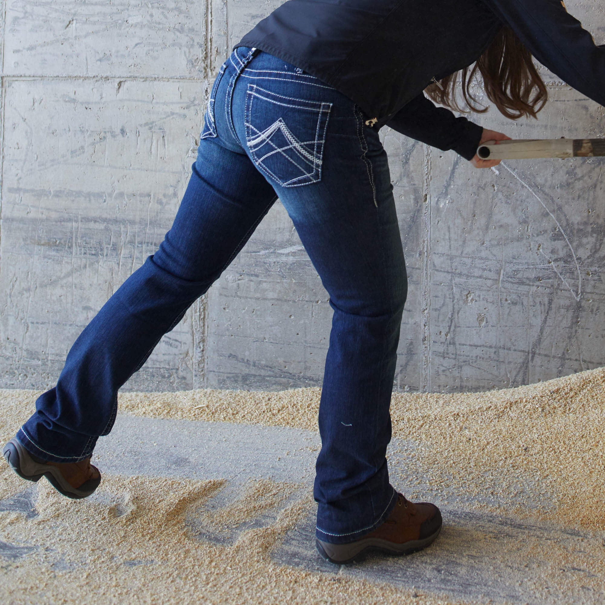 Ariat R.E.A.L. Mid Rise Stretch Whipstitch Boot Cut Jean Women|Trends