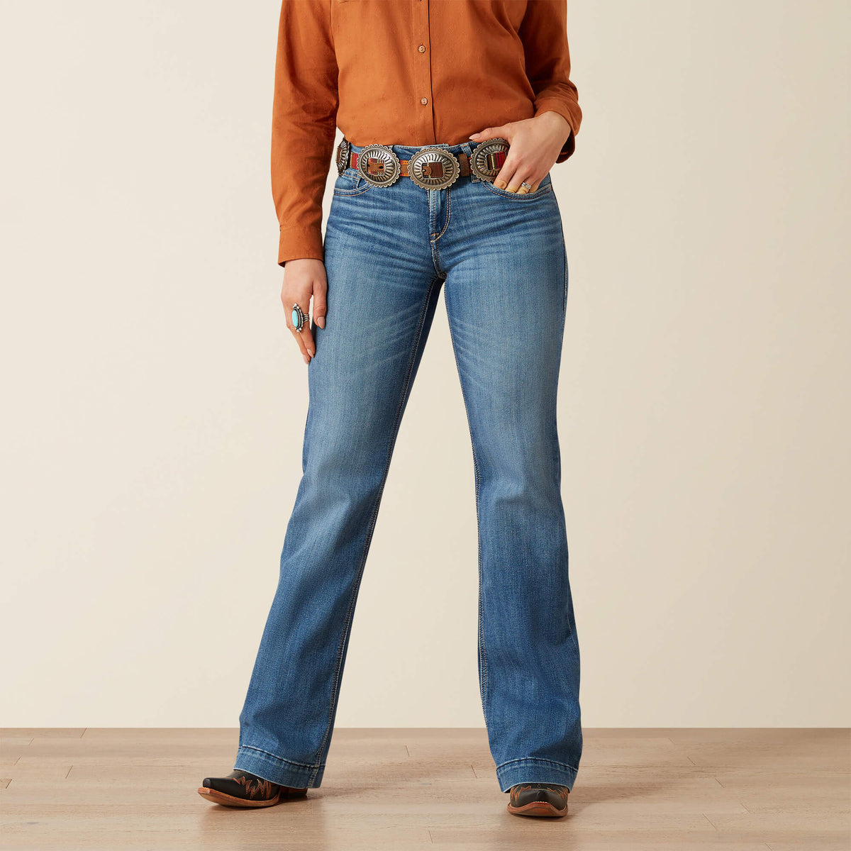 Ariat Perfect Rise Isabelle Wide Trouser Jeans Women|Trends
