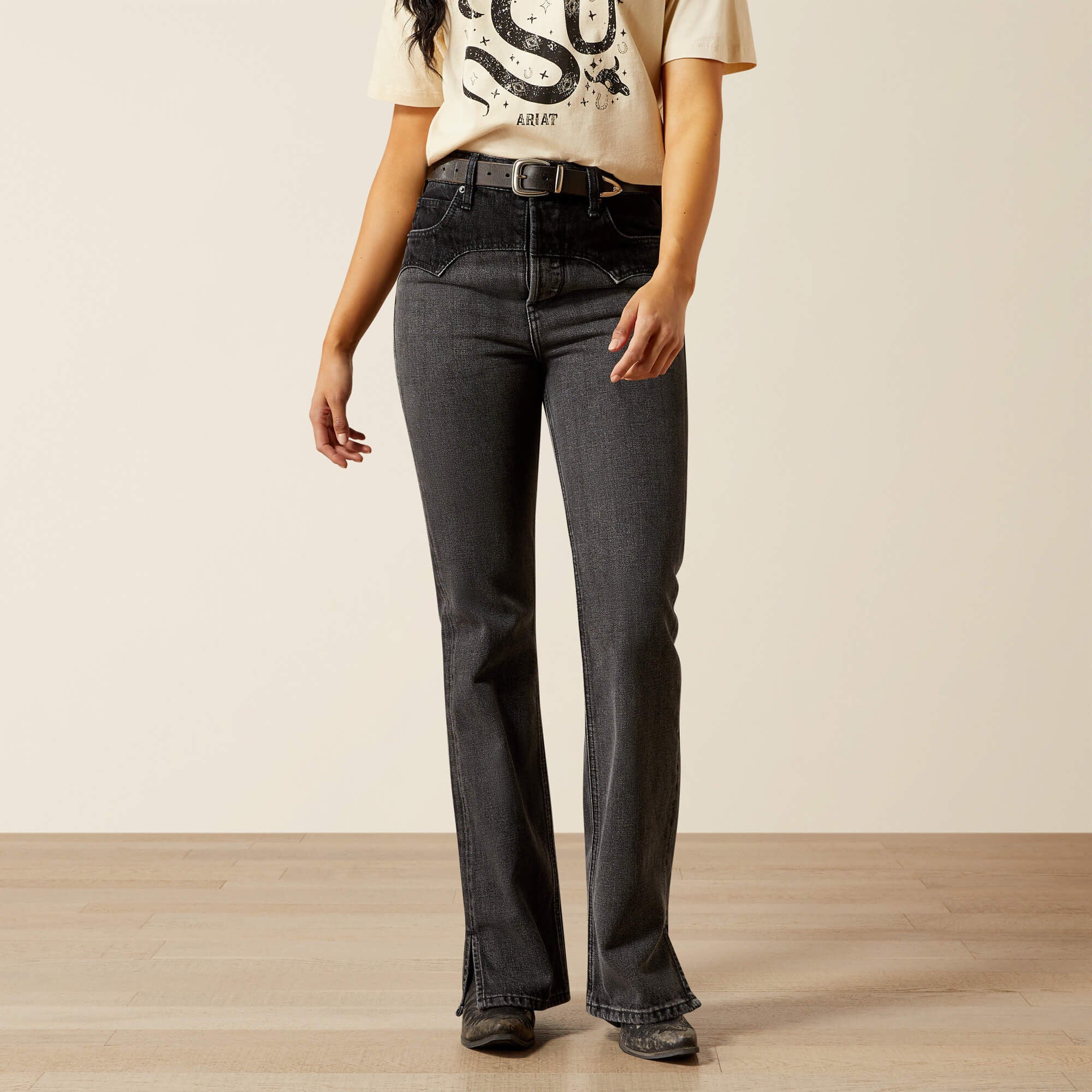 Ariat Ultra High Rise Cheyenne Yoke Tomboy Boot Cut Jean Women|Trends