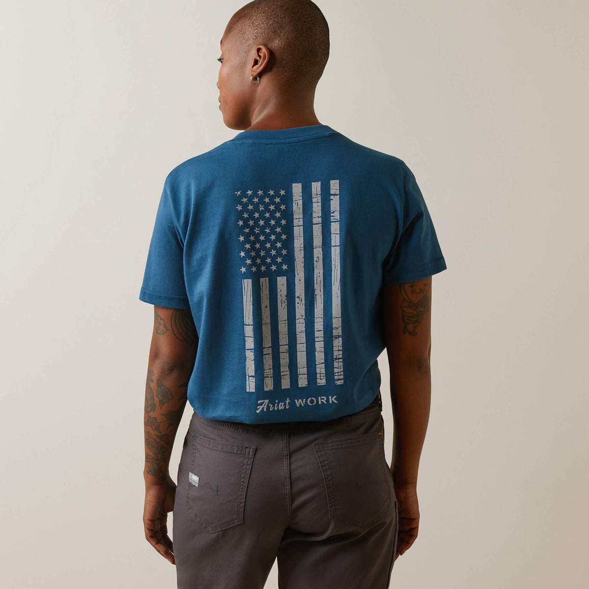 Ariat Rebar Cotton Strong American Flag Graphic T-Shirt Women