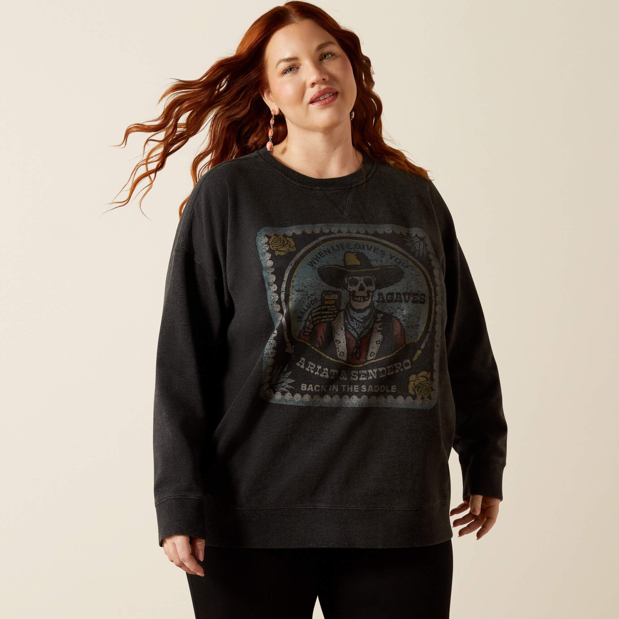 Ariat Oversize Sendero When Life Gives You Agaves Sweatshirt Women