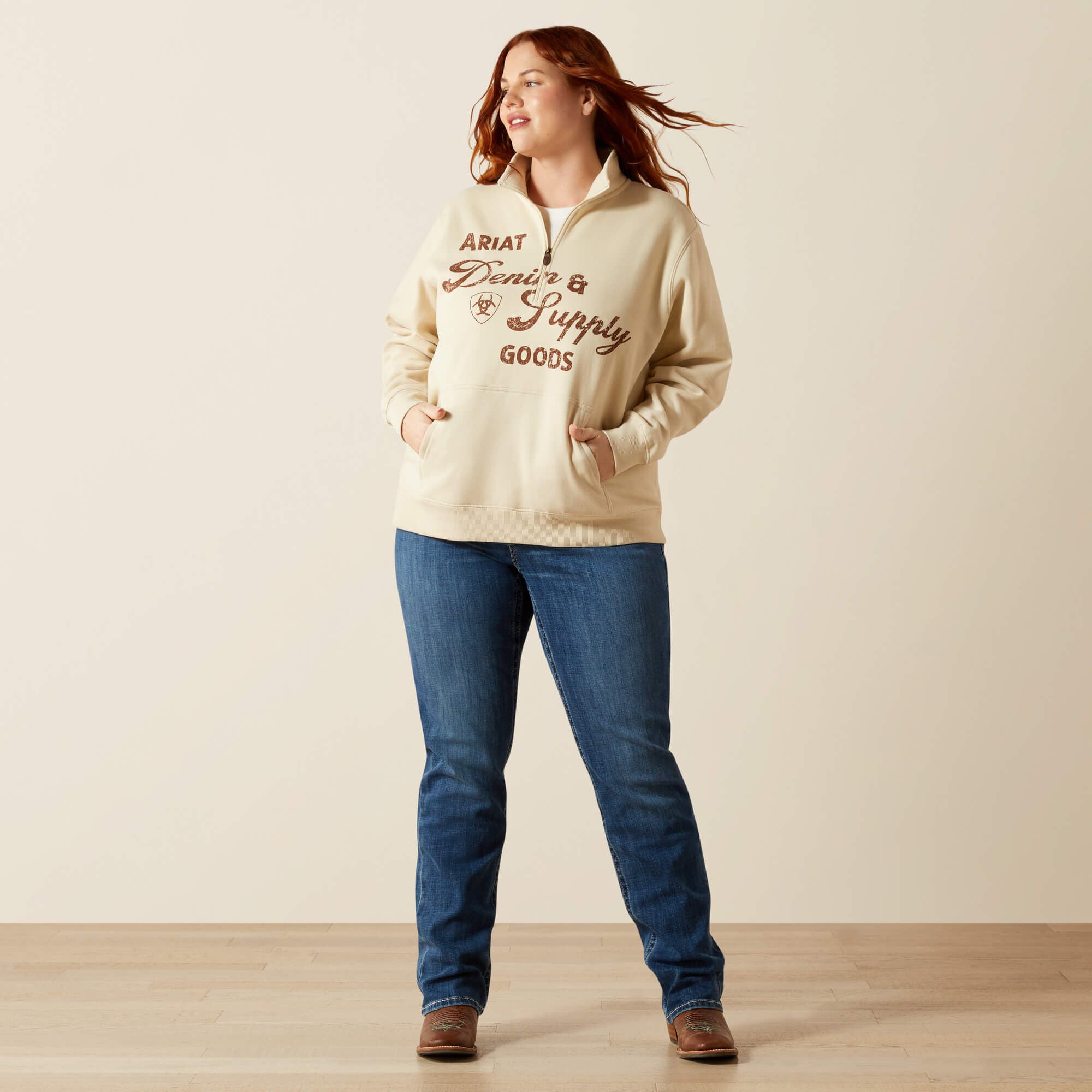 Ariat Denim and Supply 1/2 Zip Sweatshirt Women