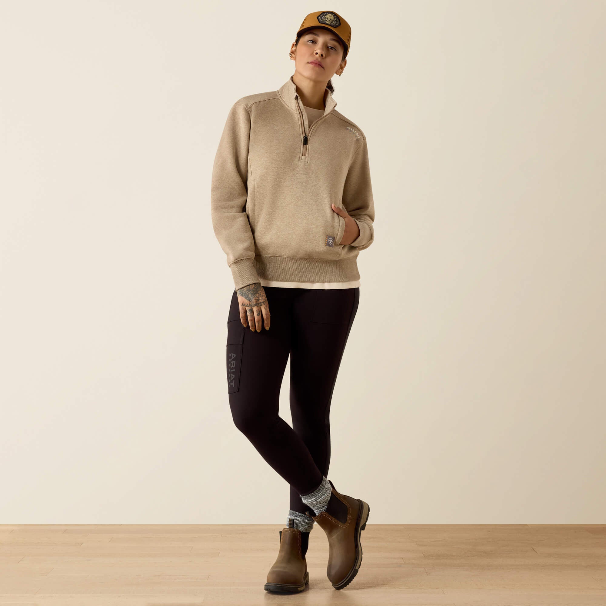 Ariat Rebar Lightweight Mock 1/2 Zip Sweatshirt Women