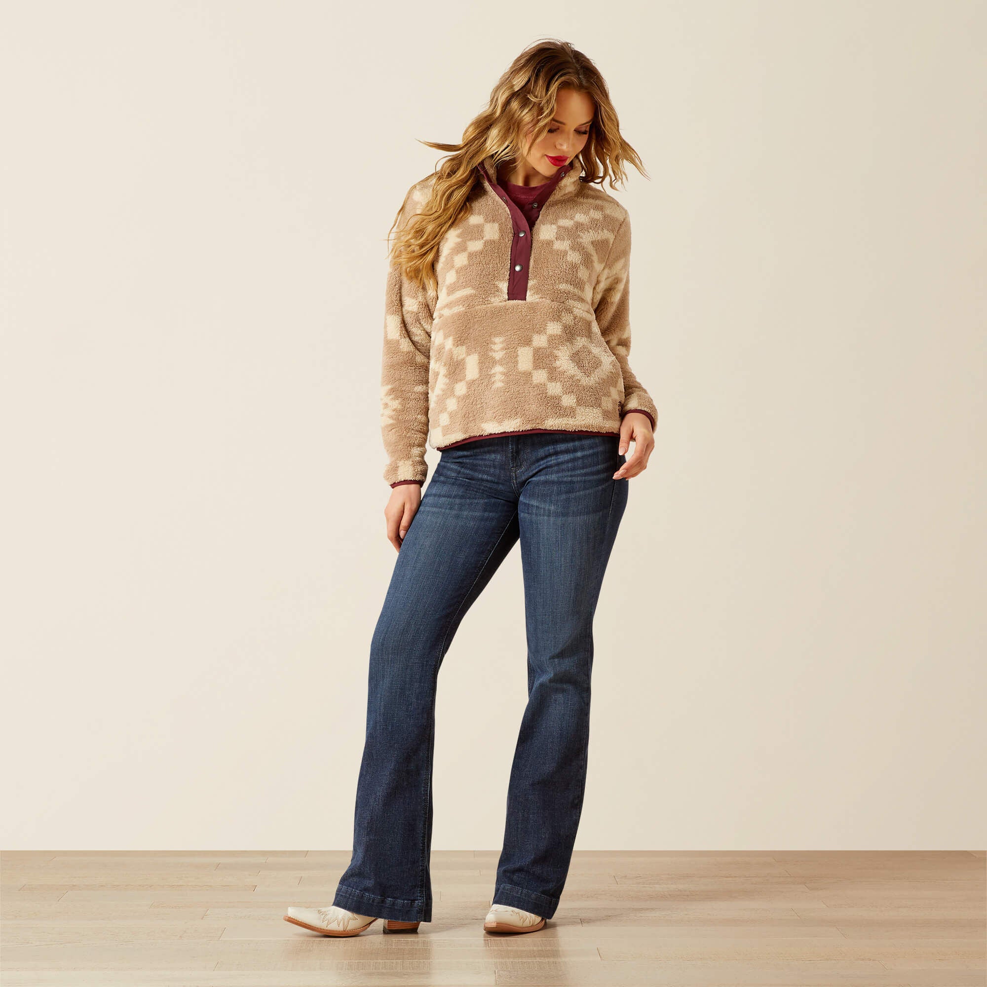 Ariat Berber Snap Front Sweatshirt Women|Trends